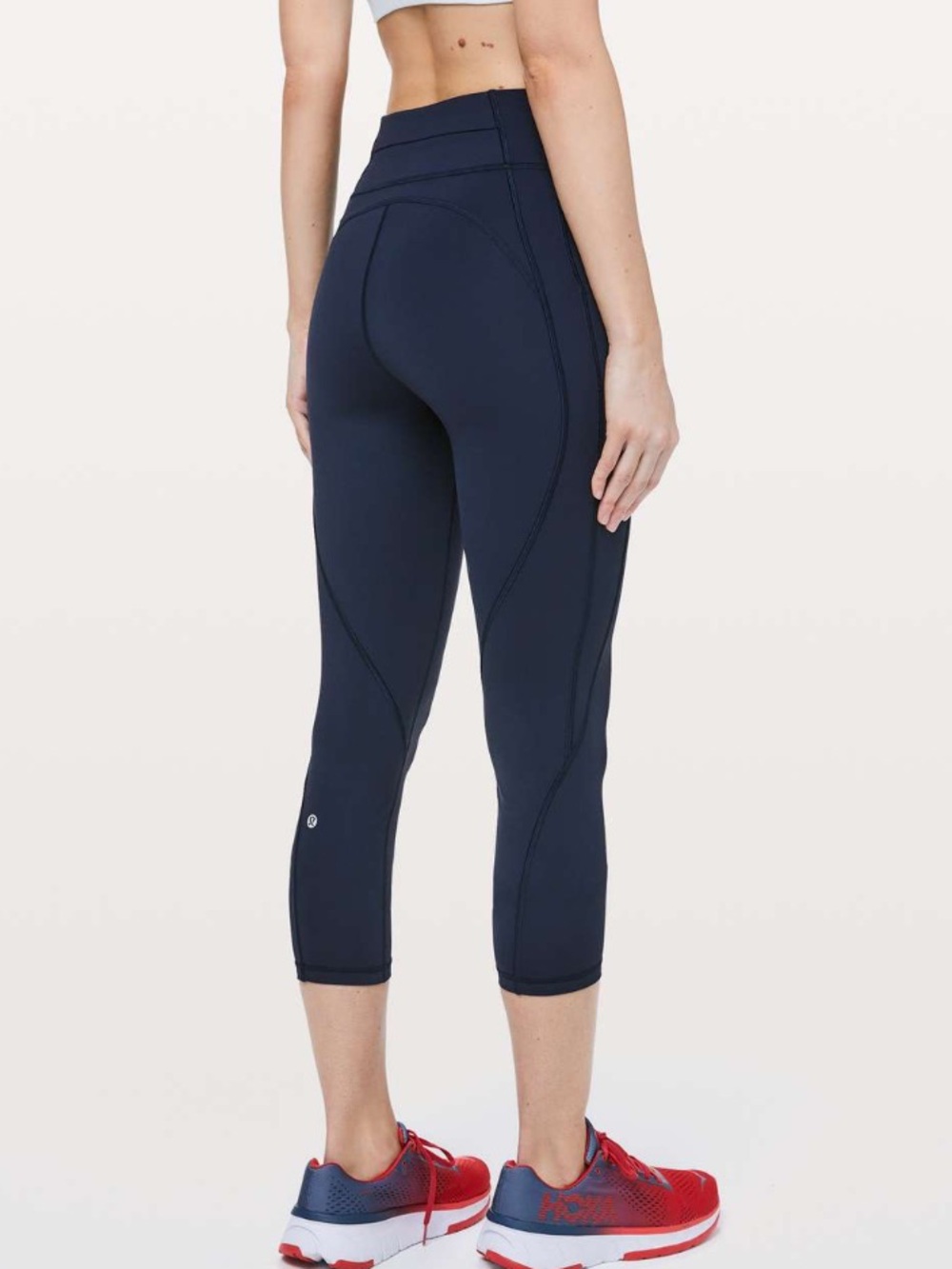 Lululemon Time To Sweat Crop *23" in True Navy. Size 4. Never worn.